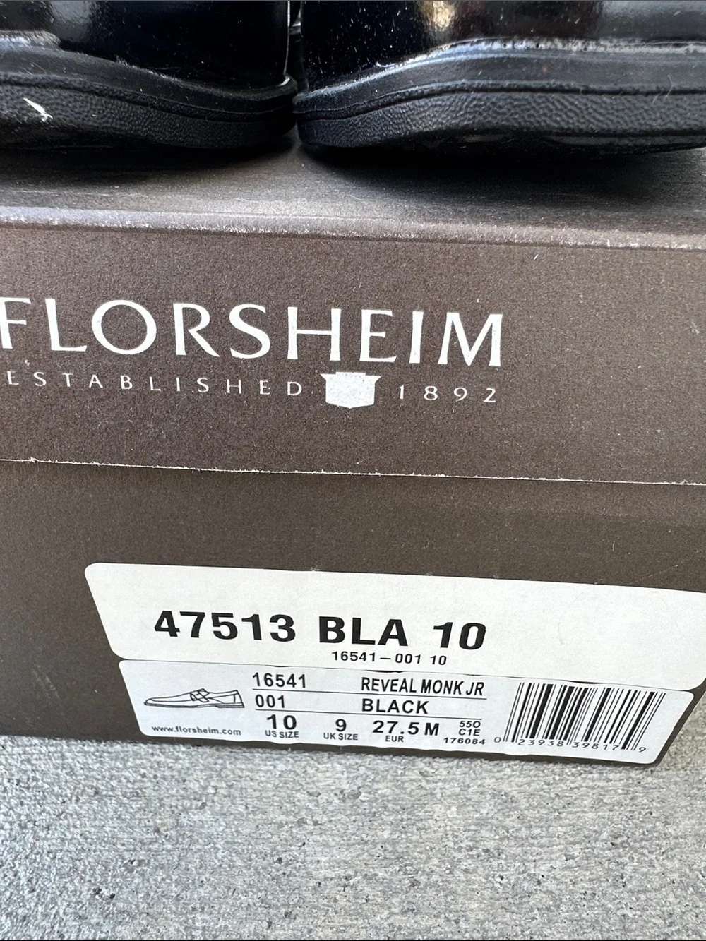Florsheim Black Leather Monk Strap Dress Shoes